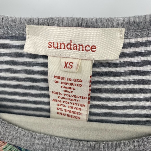 Sundance floral and stripe mesh overlay top - Picture 7 of 7